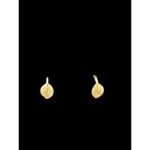 Adina Eden Gold Tone Pavé Huggie Earrings Teardrop Charm